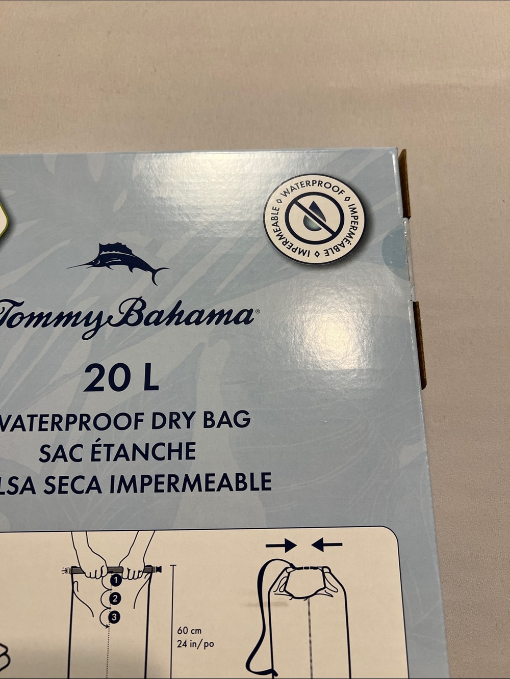 Tommy Bahama Navy Tropical Floral Waterproof Dry Bag - Picture 10 of 11